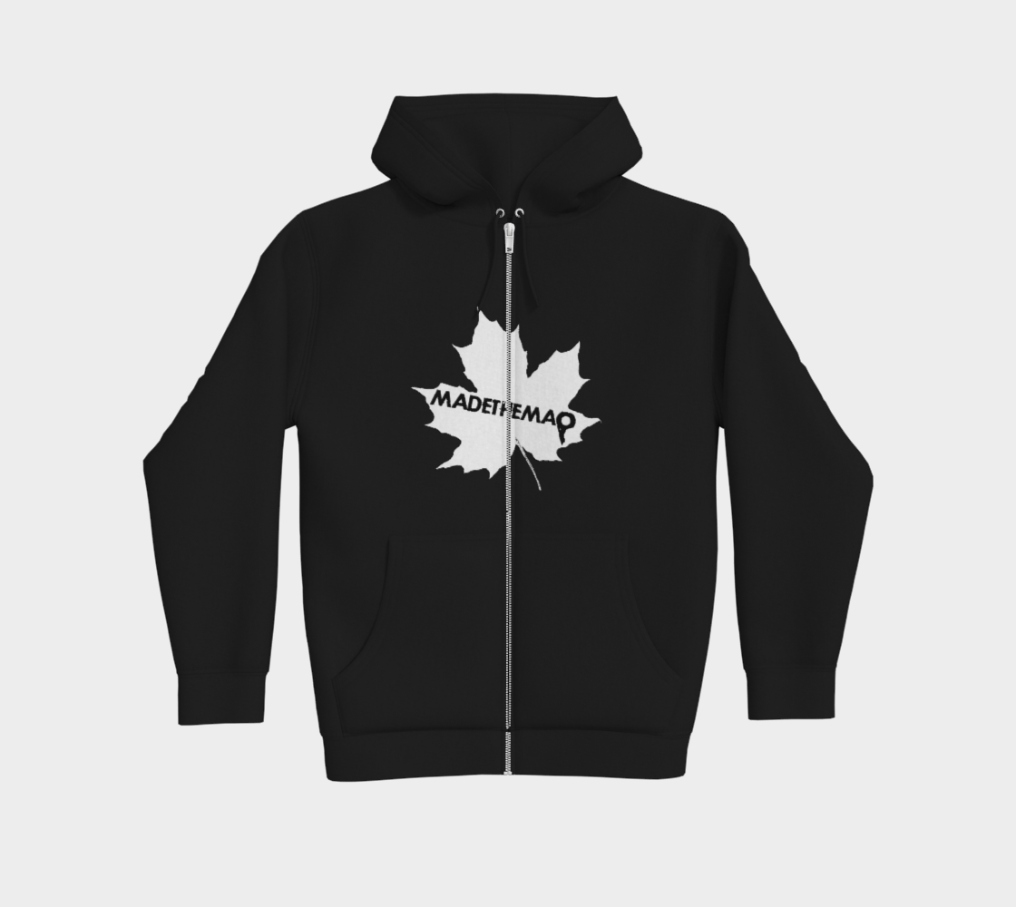 MADETHEMAP NUFF Premium Zipper Hoodie Mono Leaf