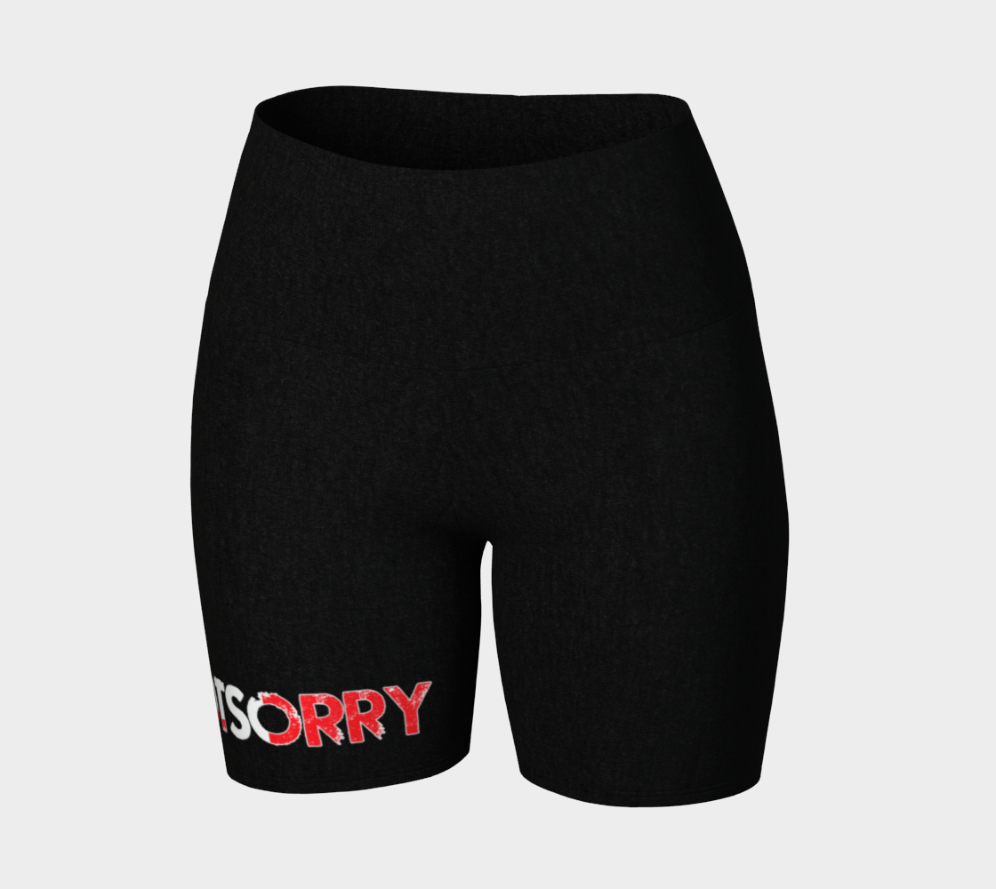 MADETHEMAP #SORRYNOTSORRY Logo Cross Yoga Shorts