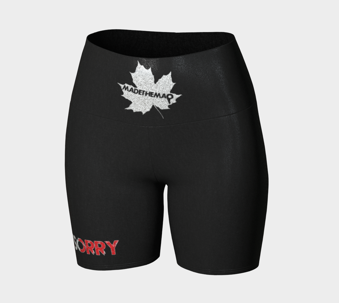 MADETHEMAP #SORRYNOTSORRY Leaf Logo Yoga Shorts