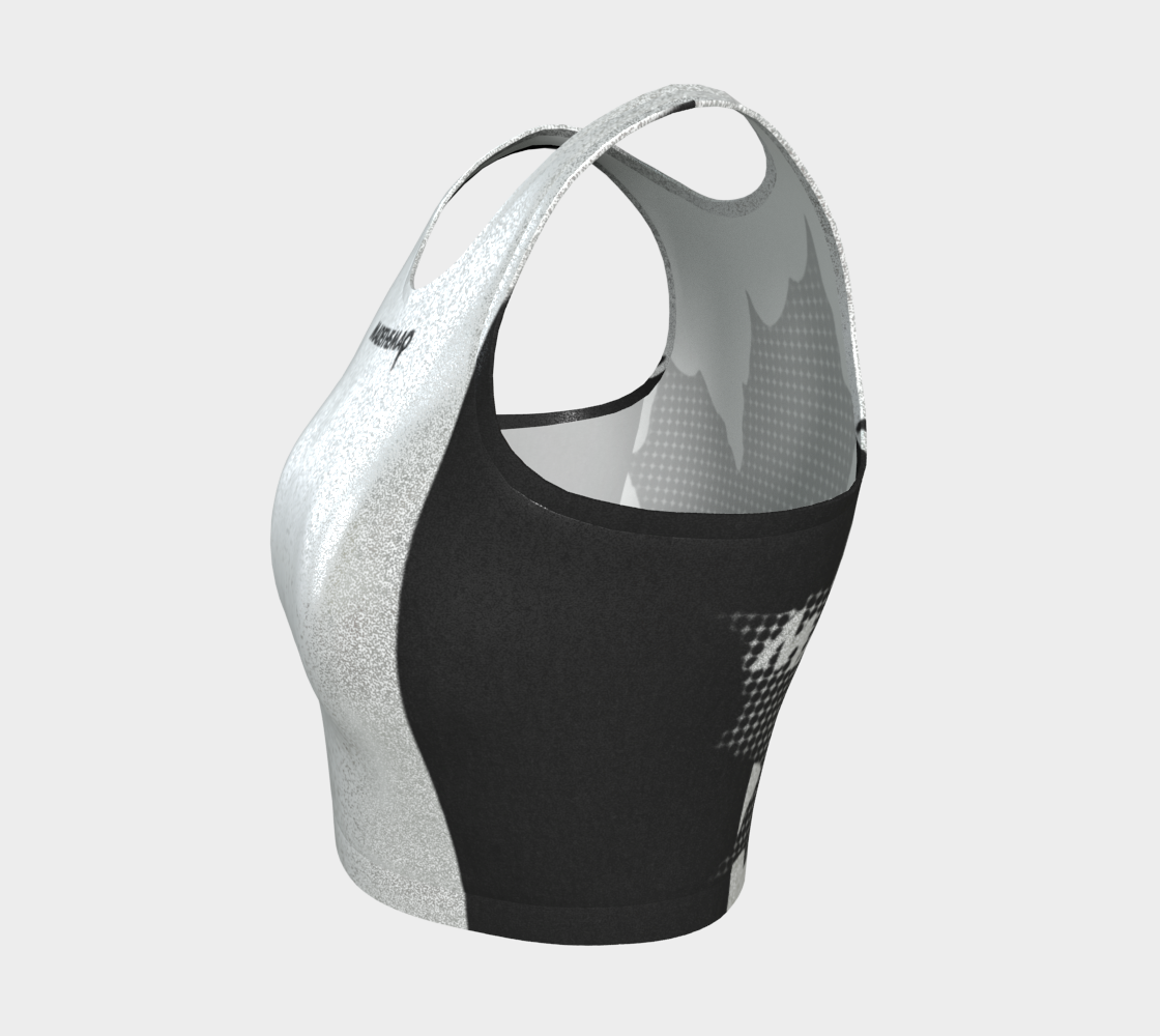 MADETHEMAP Slimline WHITE NOISE Athletic Crop Top