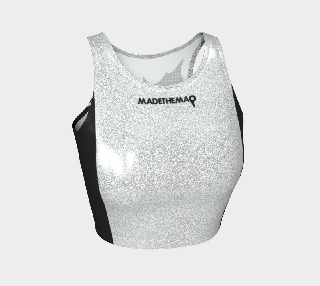 MADETHEMAP Slimline WHITE NOISE Athletic Crop Top
