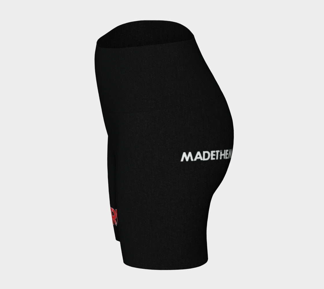 MADETHEMAP #SORRYNOTSORRY Logo Cross Yoga Shorts