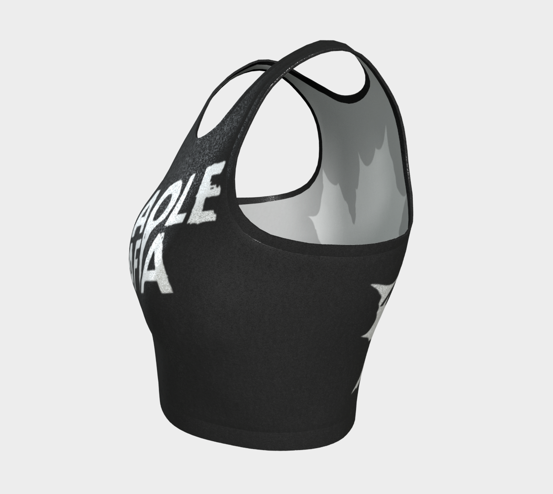 MTM MAPLEMAFIA BLACKOUT Athletic Crop Top Glitter