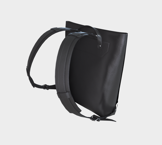 MADETHEMAP Logo Cross Vegan Leather Backpack