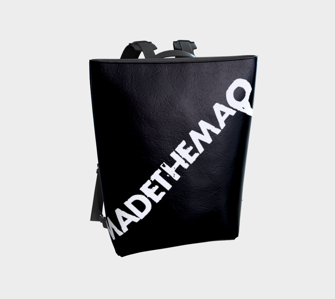 MADETHEMAP Logo Cross Vegan Leather Backpack