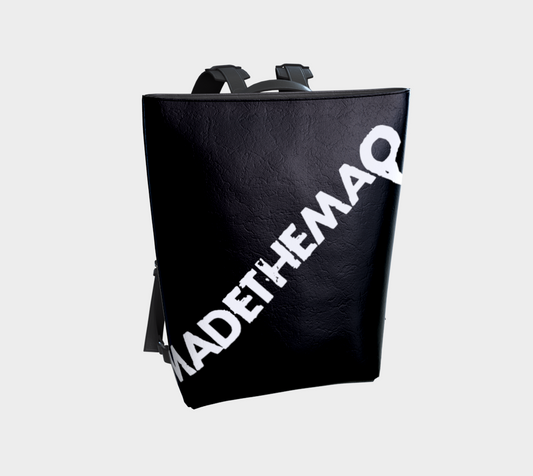 MADETHEMAP Logo Cross Vegan Leather Backpack