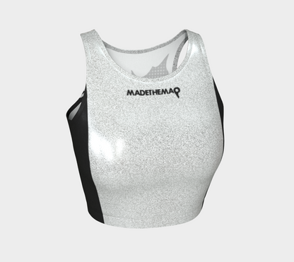 MADETHEMAP Slimline WHITE NOISE Athletic Crop Top